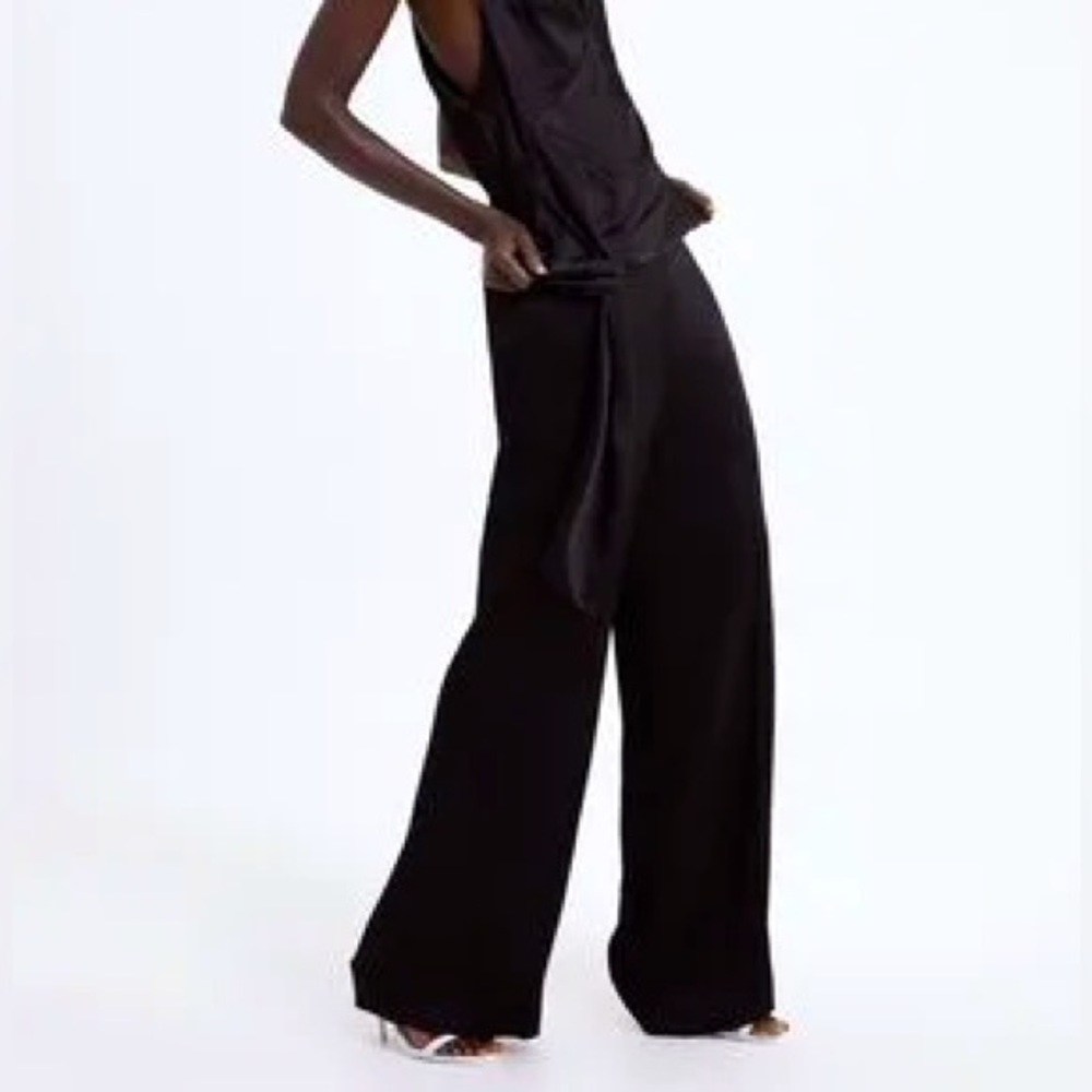 Zara Black Wide-Leg Pants